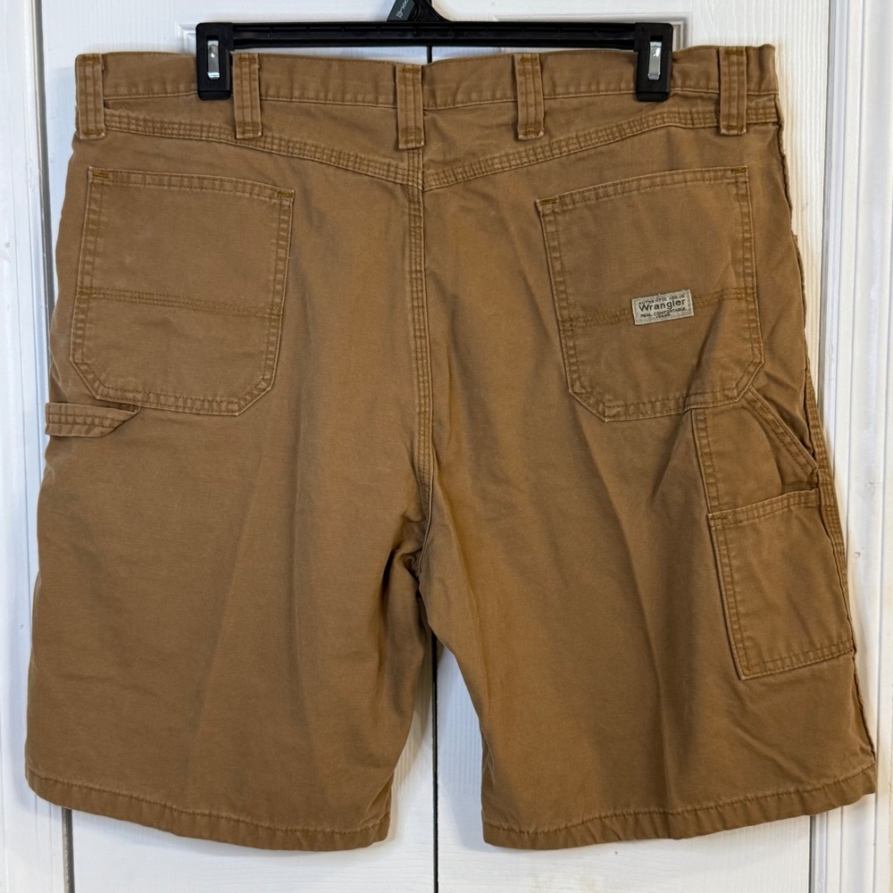 Wrangler Carpenter Shorts Work Utility Casual Brown Cotton Size 42 - Picture 3 of 5